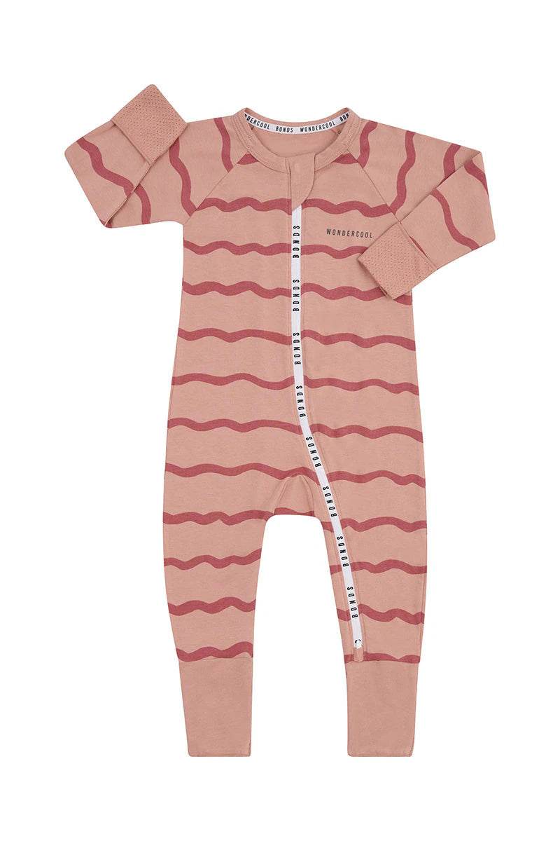 Bonds Wondercool Zip Wondersuit Squiggly Ceramic Dust