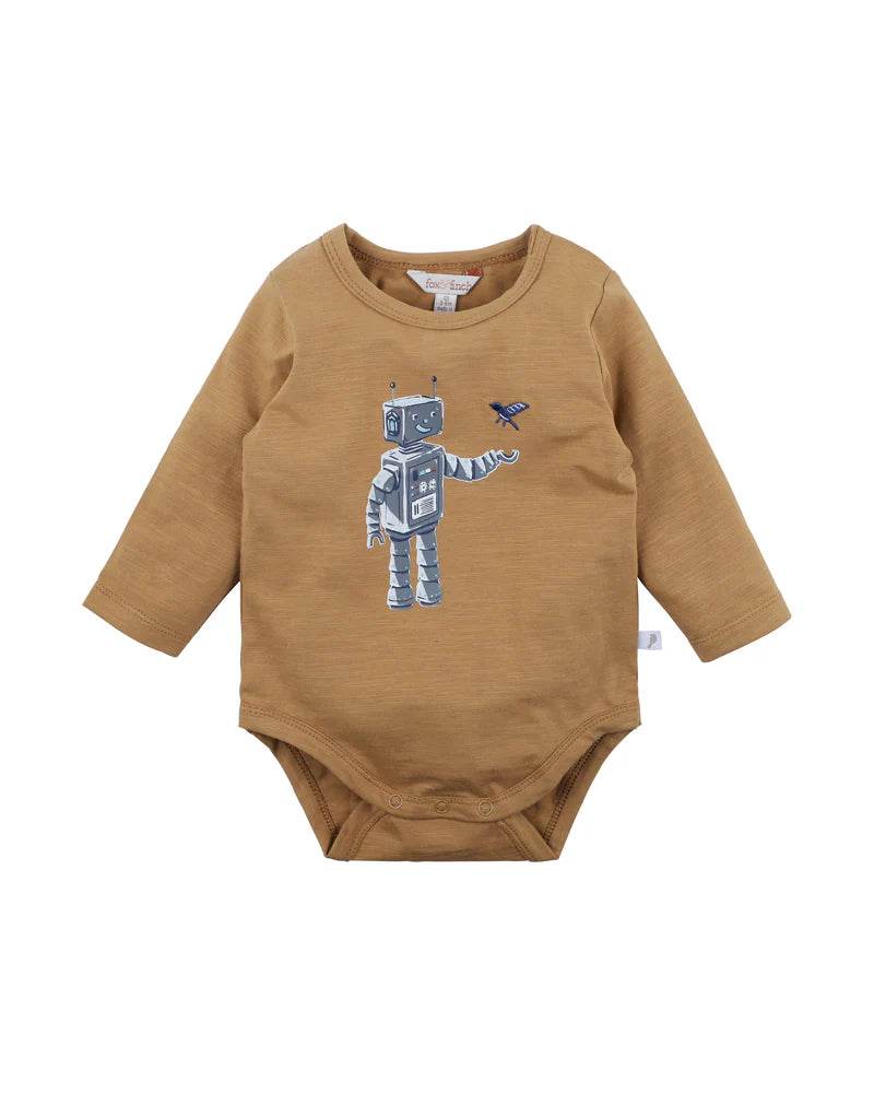 Fox Finch Roboto Long Sleeve Bodysuit Caramel – Outlet Shop