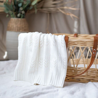 Emotion & Kids Bassinet Blanket - Cream Fern