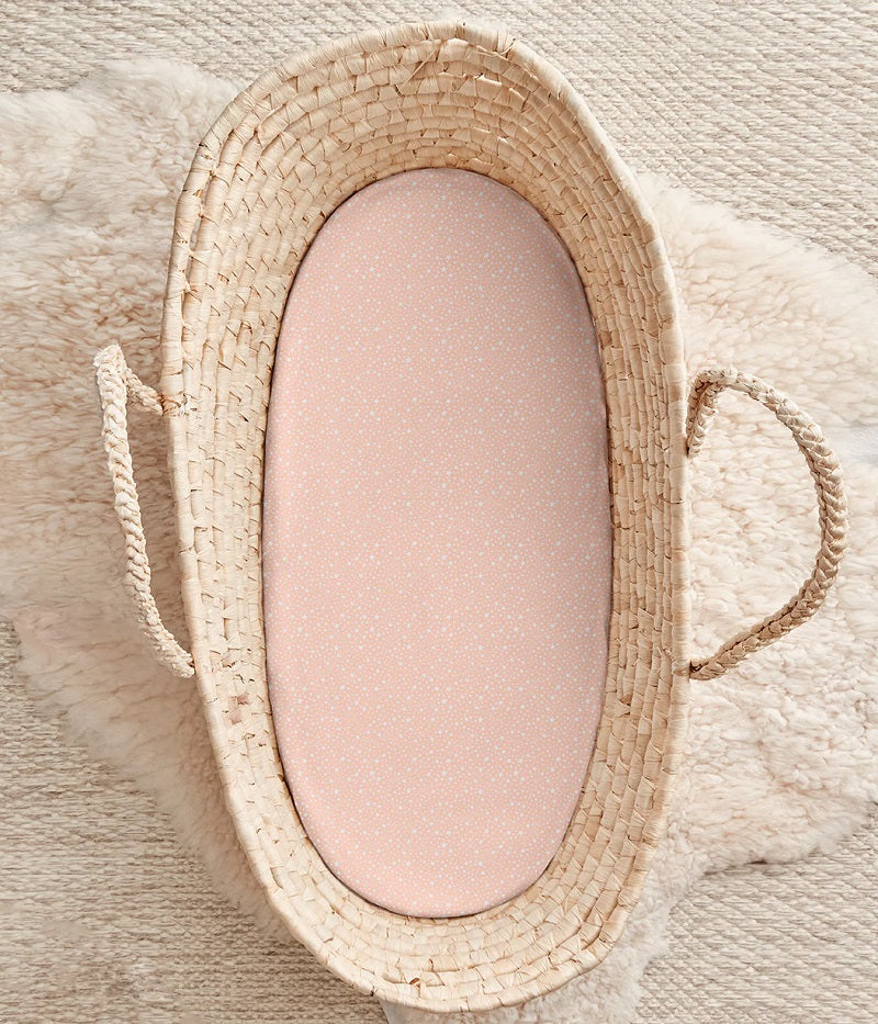 Love To Dream Fitted Bassinet/Basket Sheet Twin Pack - Pink