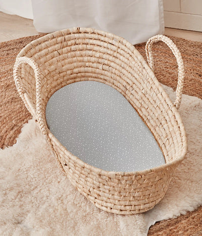 Love To Dream Fitted Bassinet/Basket Sheet Twin Pack - Grey
