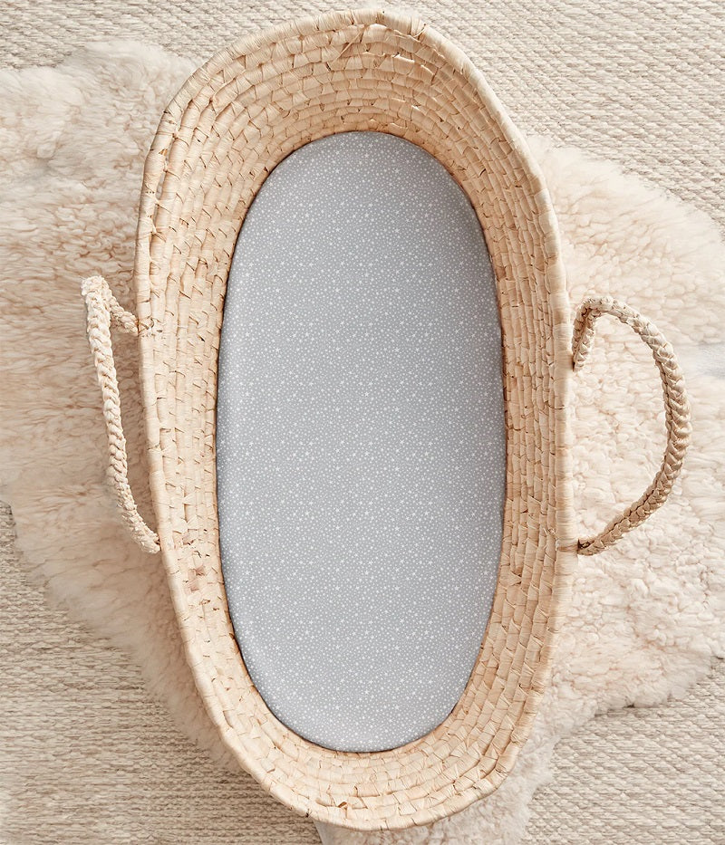Love To Dream Fitted Bassinet/Basket Sheet Twin Pack - Grey
