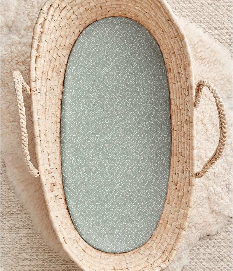 Love To Dream Fitted Bassinet/Basket Sheet Twin Pack - Green