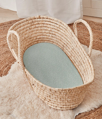 Love To Dream Fitted Bassinet/Basket Sheet Twin Pack - Green