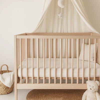 Aster & Oak Beige Plaid Cot Sheet - Beige