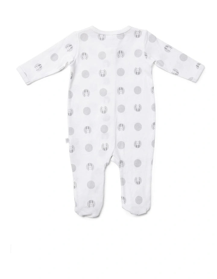 Marquise Zipsuit Grey Bunny Spot - Grey Spot