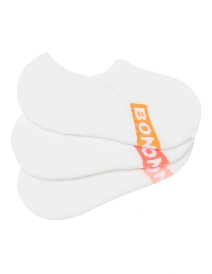 Bonds Women's Cushioned Sneaker Socks 3 Pack - White