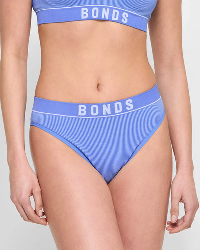 Bonds Womens Retro Rib Hi Bikini - Violet Denim