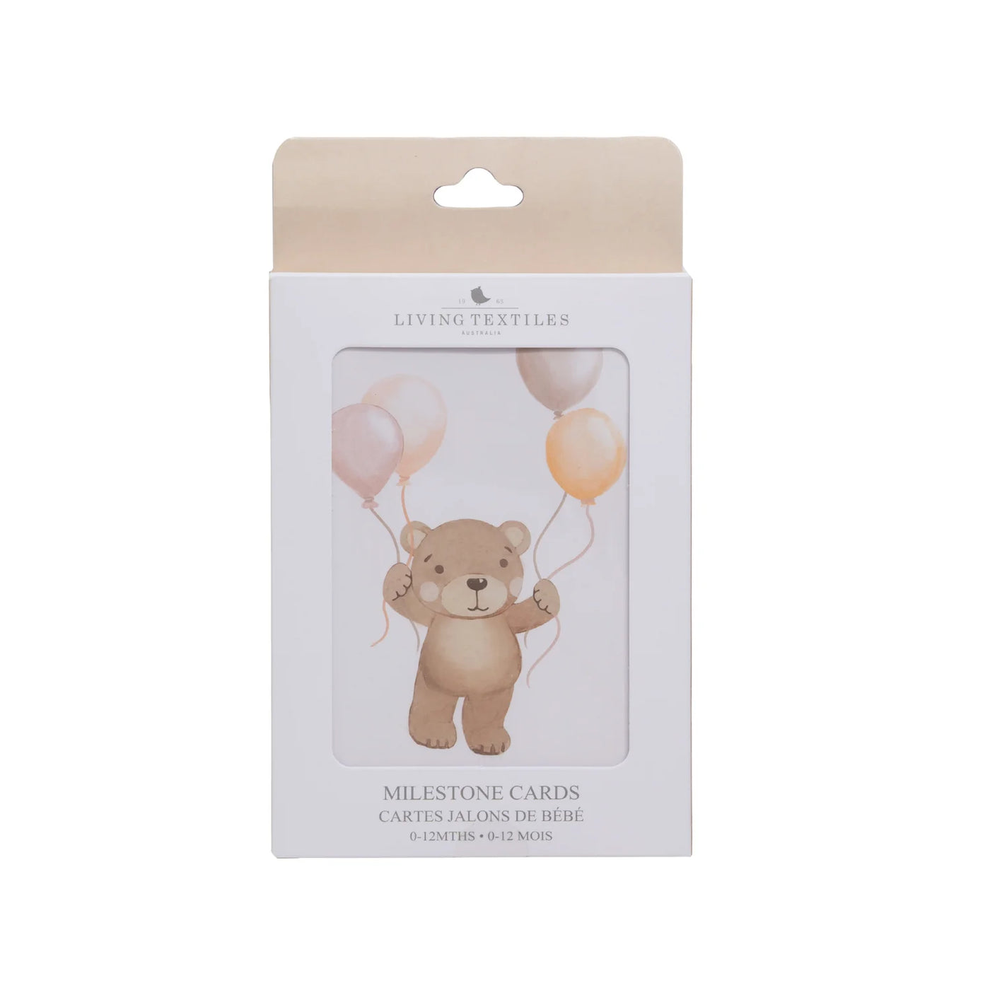 Living Textiles Milestone Cards - Cuddly Bear