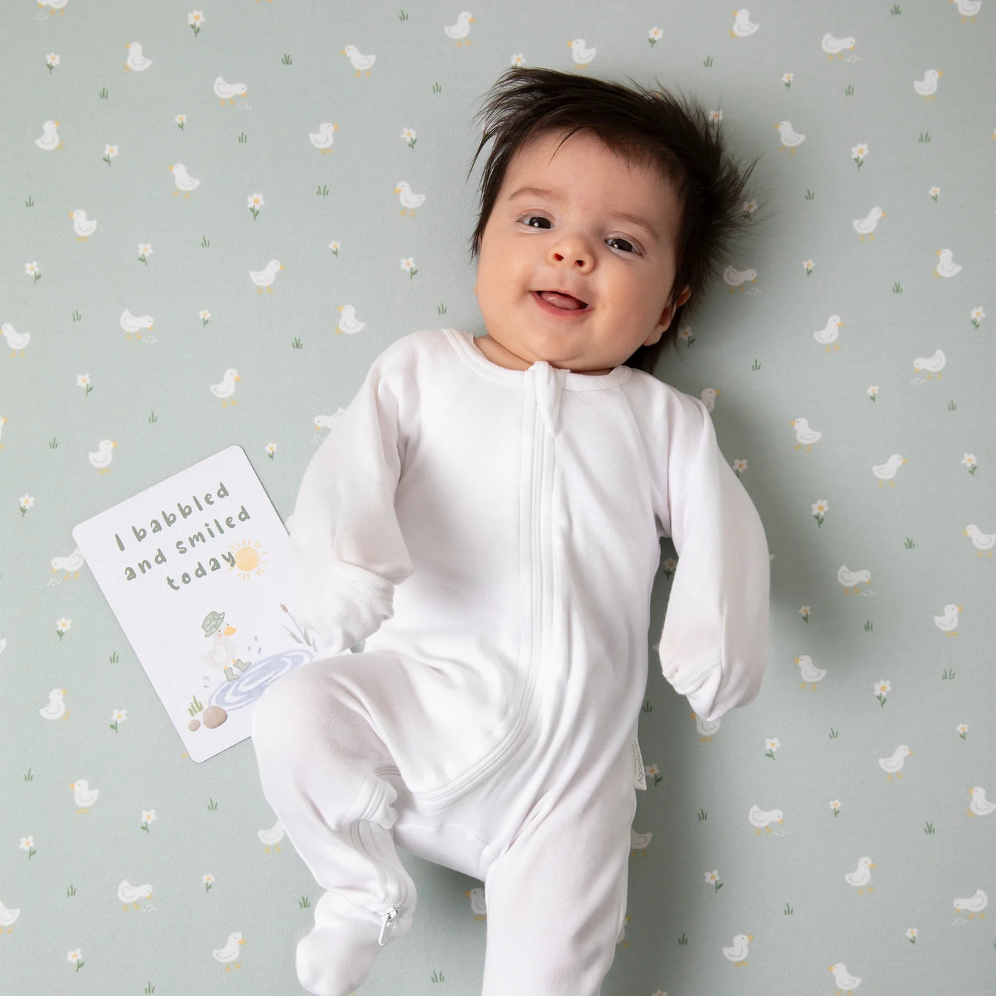 Living Textiles Milestone Cards - Goosey Goosey