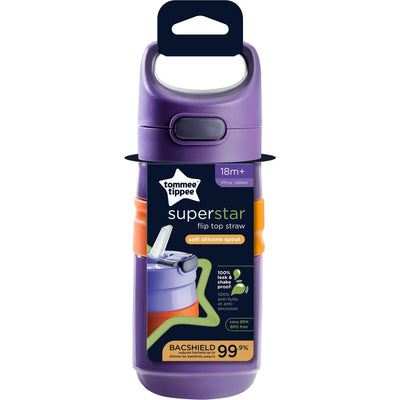 Tommee Tippee Superstar Flip Top Sportee Toddler Bottle 500ml 18m+ - Purple