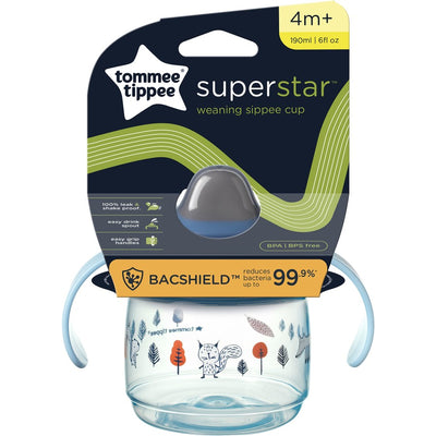 Tommee Tippee Superstar Baby Trainer Sippy Cup 190ml 4m+ - Blue