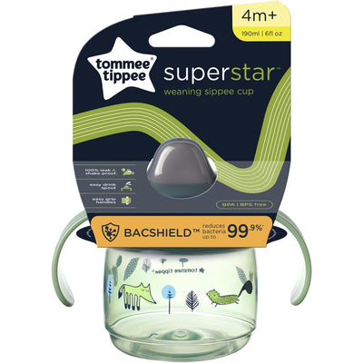 Tommee Tippee Superstar Baby Trainer Sippy Cup 190ml 4m+ - Green