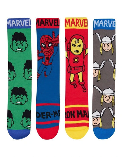 Bonds Mens Marvel Comics Crew Socks Box 4 Pack