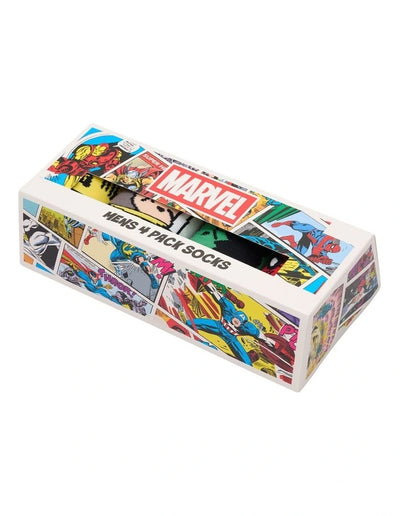 Bonds Mens Marvel Comics Crew Socks Box 4 Pack