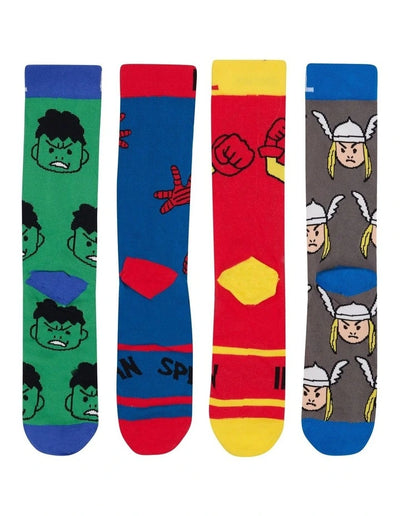 Bonds Mens Marvel Comics Crew Socks Box 4 Pack