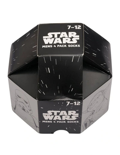 Bonds Mens Star Wars Crew Socks Box 4 Pack - Multi