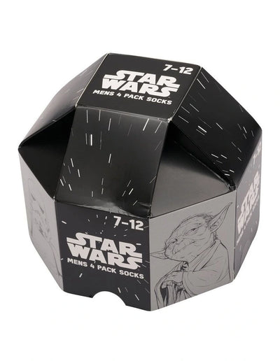 Bonds Mens Star Wars Crew Socks Box 4 Pack - Multi
