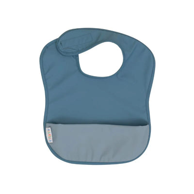 All 4 Ella Recycled Pouch Bibs - Two-tone Blue