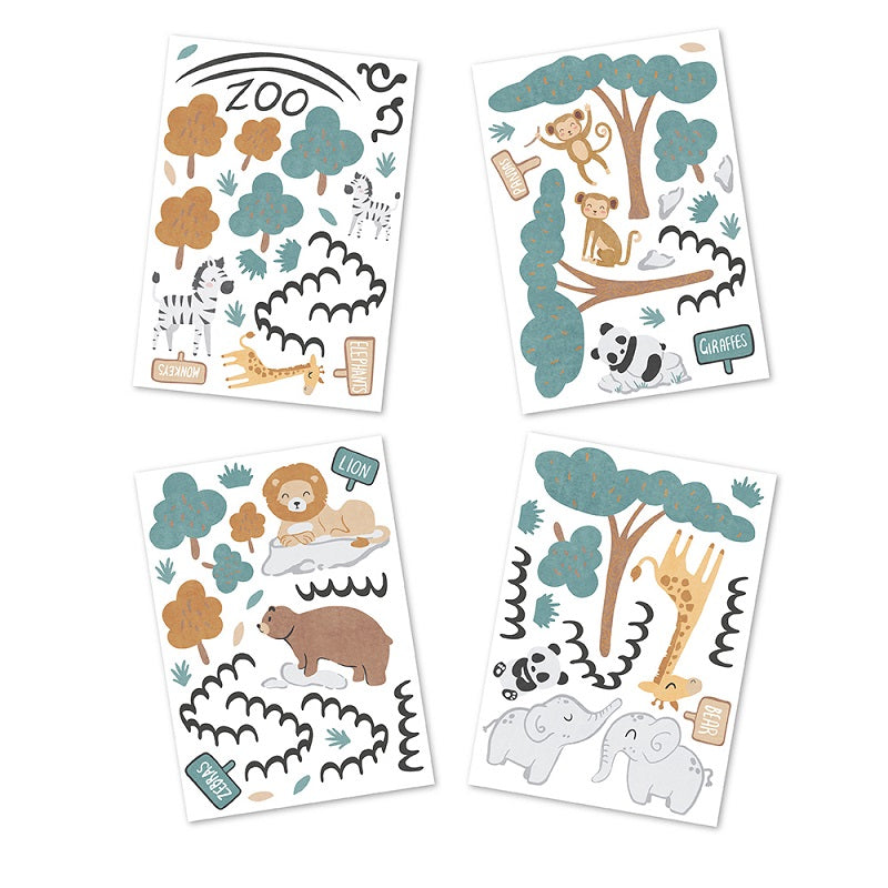 Living Textiles Removable Wall Decals - Day At The Zoo
