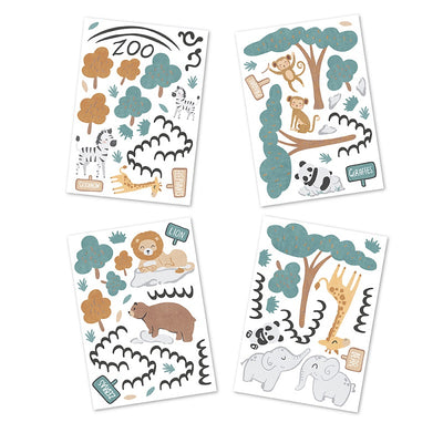 Living Textiles Removable Wall Decals - Day At The Zoo