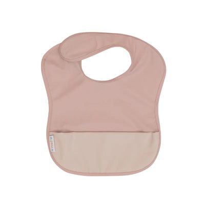 All 4 Ella Recycled Pouch Bibs - Two-tone Dusty Pink