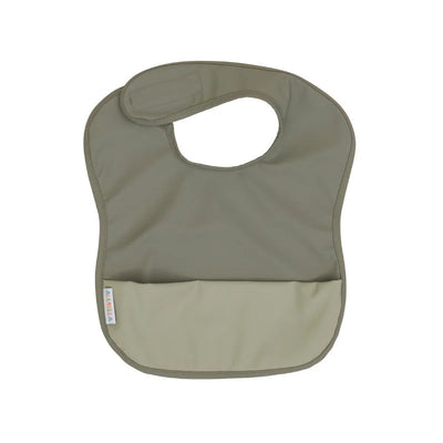 All 4 Ella Recycled Pouch Bibs - Two-tone Sage