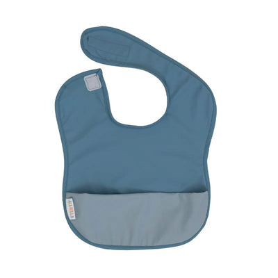 All 4 Ella Recycled Pouch Bibs - Two-tone Blue