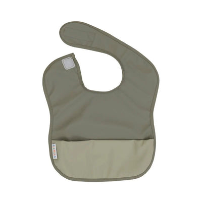 All 4 Ella Recycled Pouch Bibs - Two-tone Sage