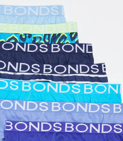 Bonds Boys Brief 7 Pack - Blue Pack