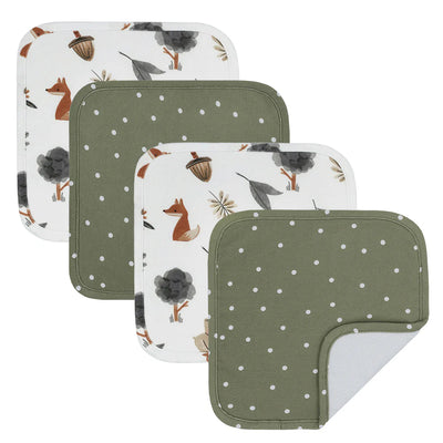 Living Textiles 4 Pack Face Washers - Forest Retreat