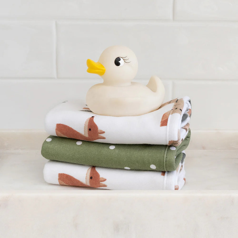 Living Textiles 3 Pack Jersey Wash Cloths - Forest Retreat