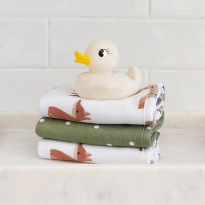 Living Textiles 3 Pack Jersey Wash Cloths - Forest Retreat
