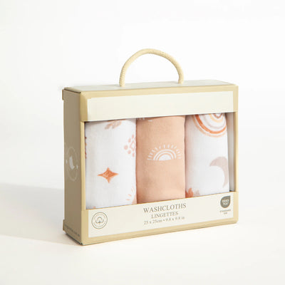 Living Textiles Organic Wash Cloths 3 Pack - Bohemian Bliss