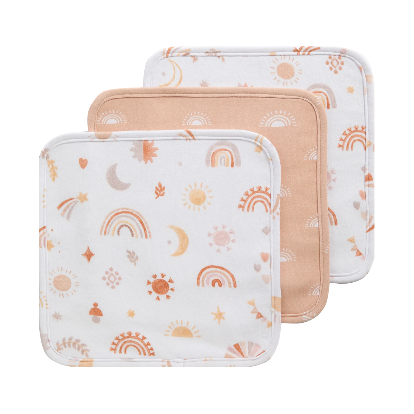 Living Textiles Organic Wash Cloths 3 Pack - Bohemian Bliss