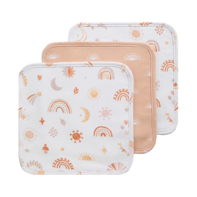 Living Textiles Organic Wash Cloths 3 Pack - Bohemian Bliss