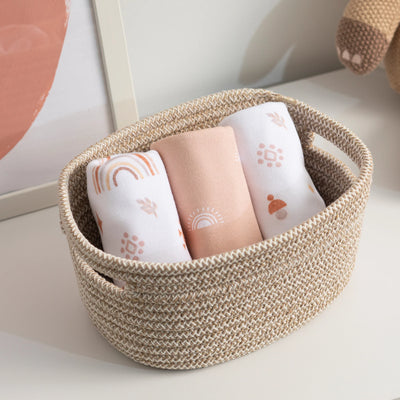 Living Textiles Organic Wash Cloths 3 Pack - Bohemian Bliss