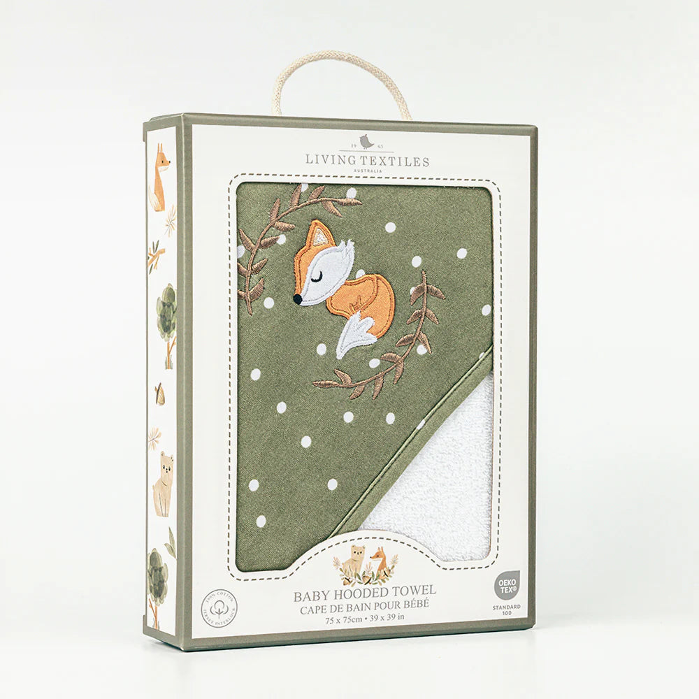 Living Textiles Jersey Hooded Towel - Forest Retreat