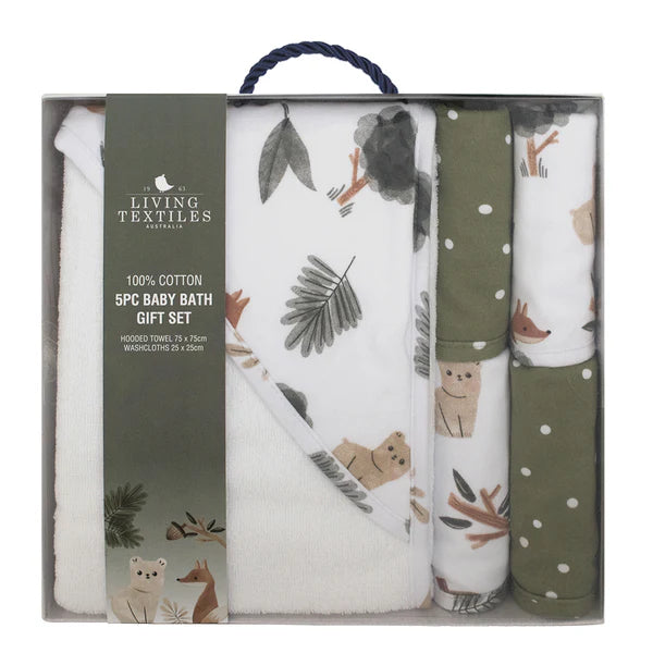 Living Textiles 5 Piece Bath Gift Set - Forest Retreat