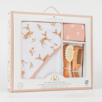 Living Textiles 4 Piece Baby Bath Gift Set - Sophia Garden
