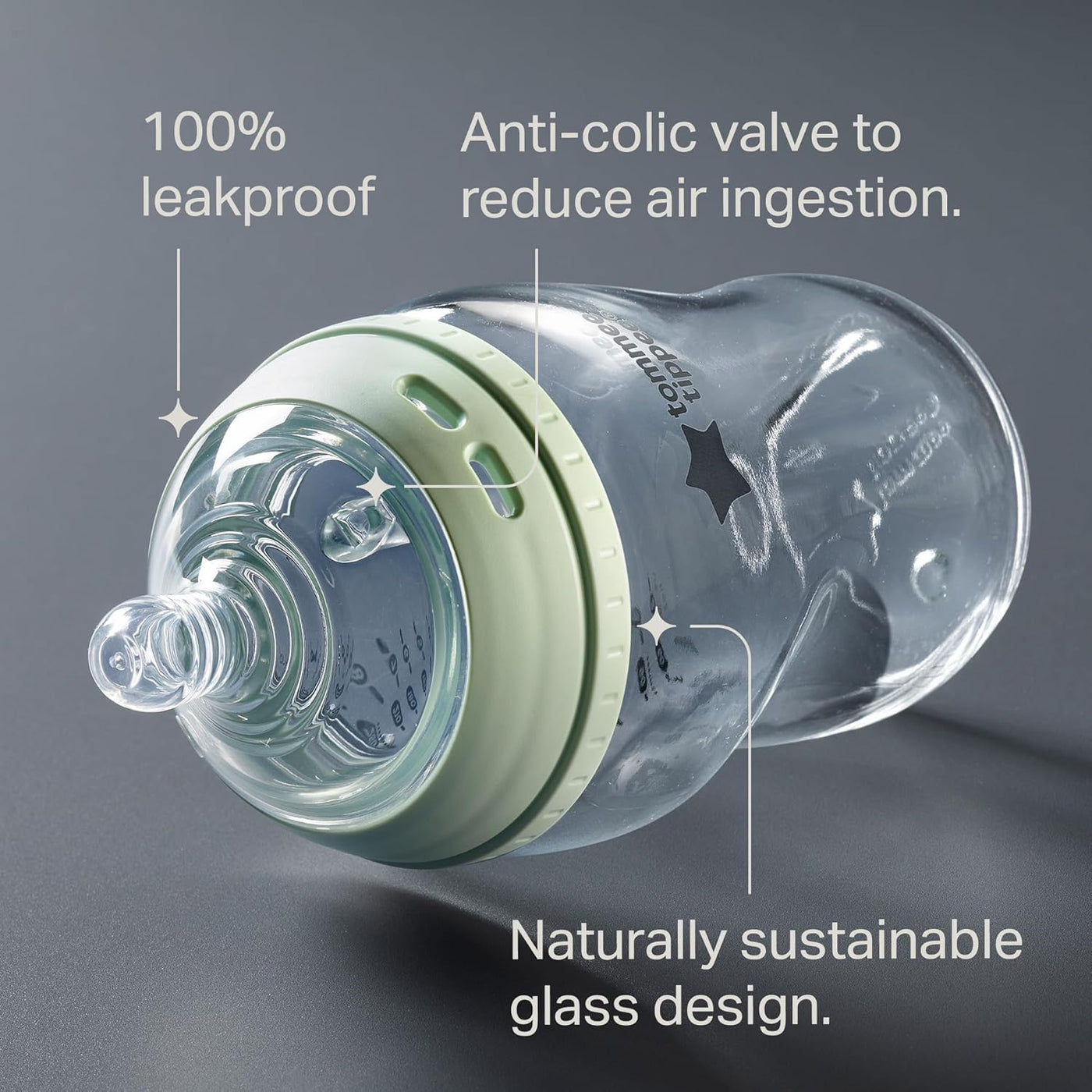 Tommee Tippee Natural Start Slow Flow 150ml Glass Bottle 1 Pack