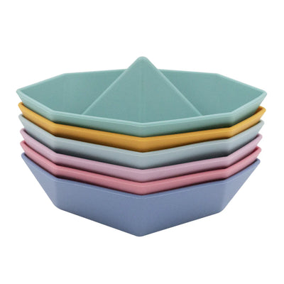 Playground Silicone Origami Bath Boats 6 Pack