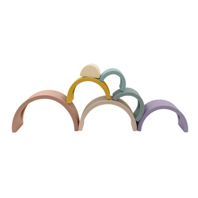 Playground Silicone Rainbow Stacker - Rose