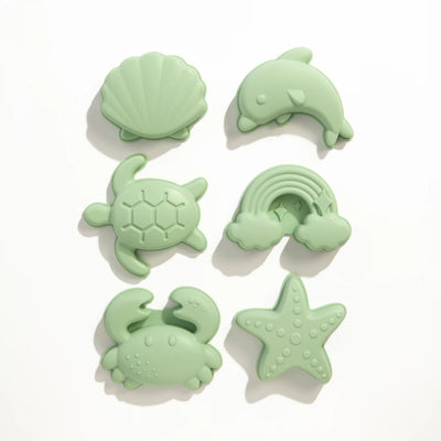 Playground 8 Piece Silicone Bucket Set - Light Sage