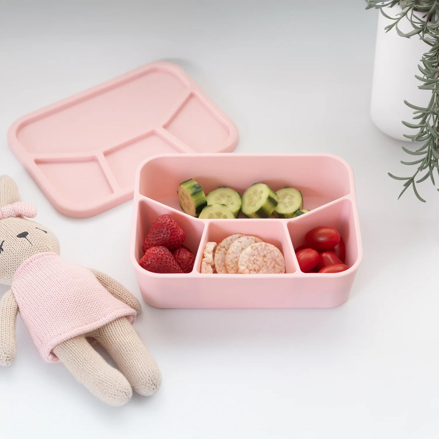 Playground Silicone Lunch Box Large - Light Pink