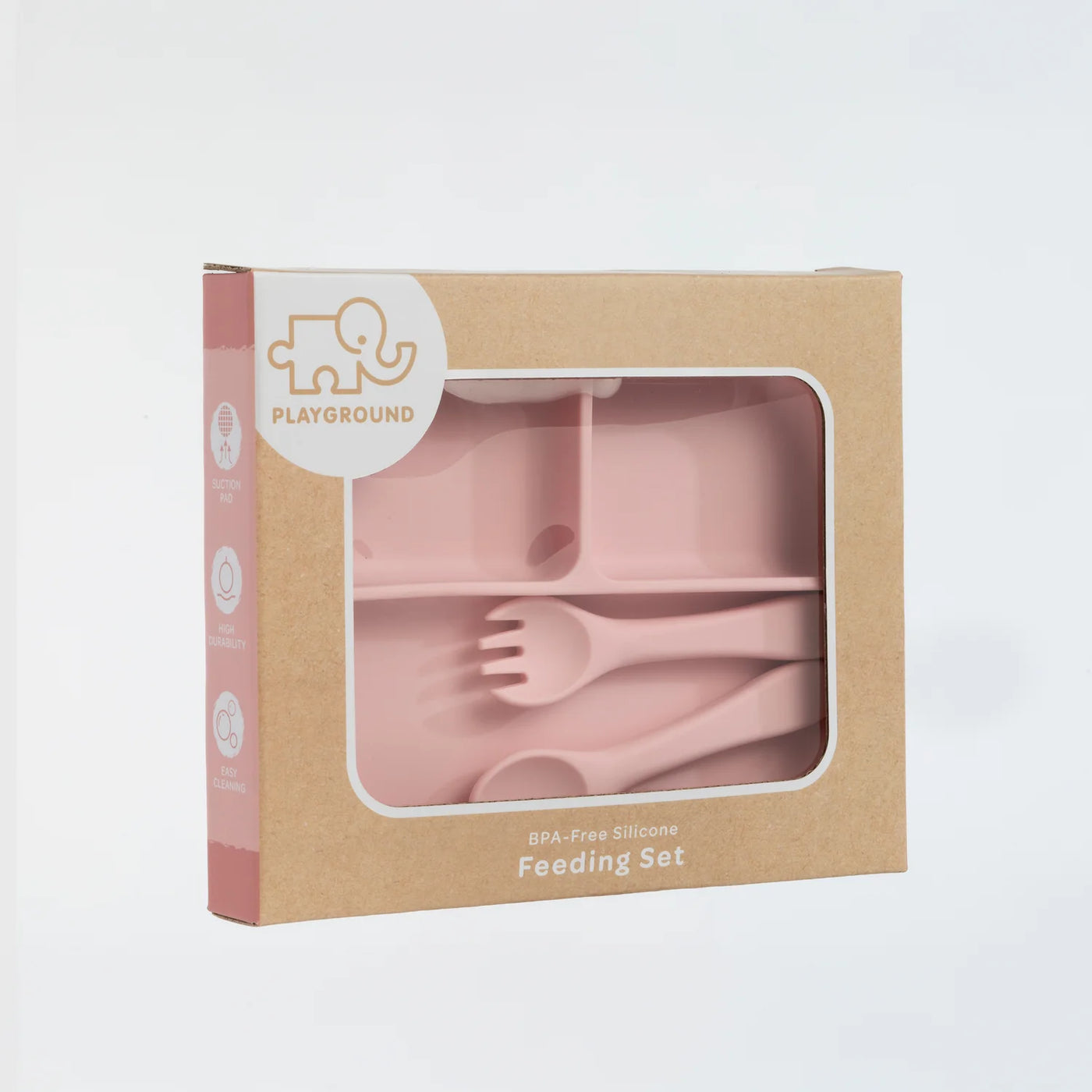 Playground Silicone Feeding Set - Light Pink