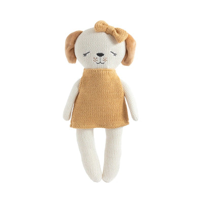 Living Textiles Knitted Animal Toy - Paula the Puppy