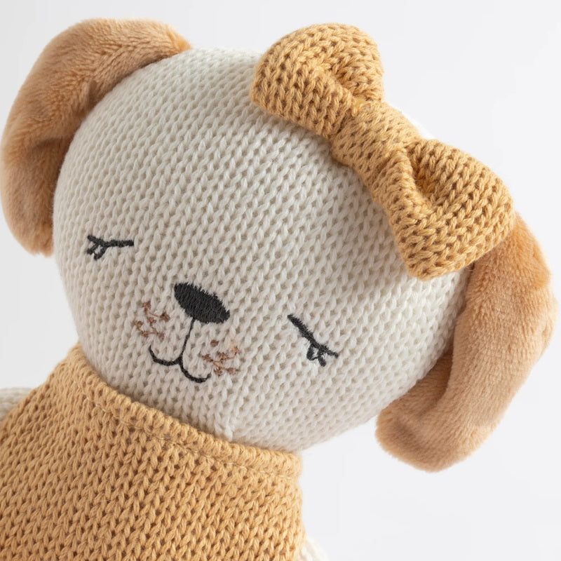 Living Textiles Knitted Animal Toy - Paula the Puppy