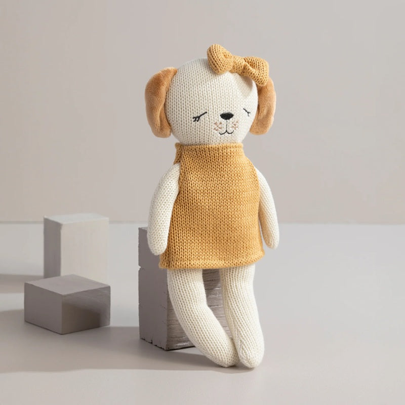 Living Textiles Knitted Animal Toy - Paula the Puppy