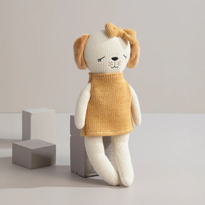 Living Textiles Knitted Animal Toy - Paula the Puppy